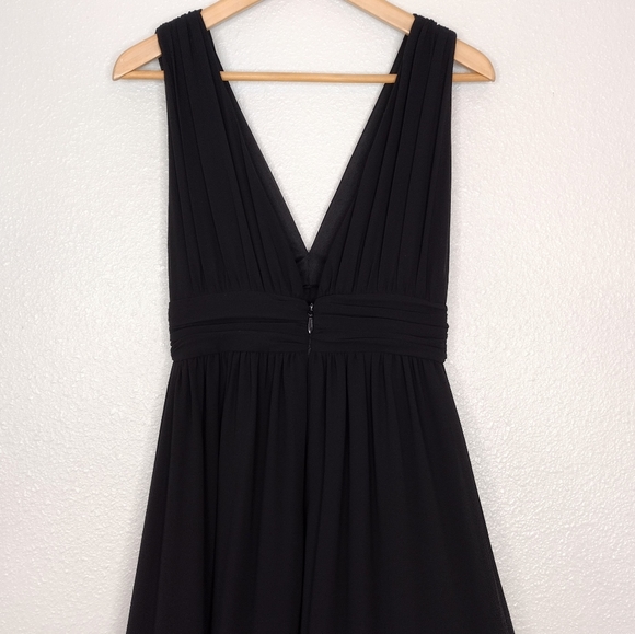 Black Bridesmaid Maxi Dress Formal Evening Gown - Picture 5 of 14